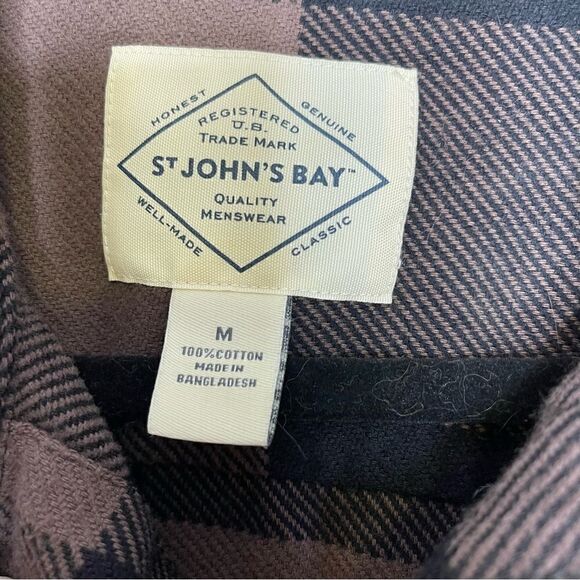 St. John’s Bay Plaid Walnut Brown Buffalo Shacket M - Picture 3 of 4